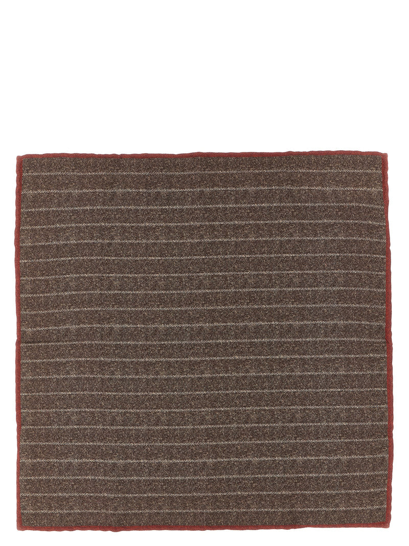Brunello Cucinelli Brown Silk Scarf