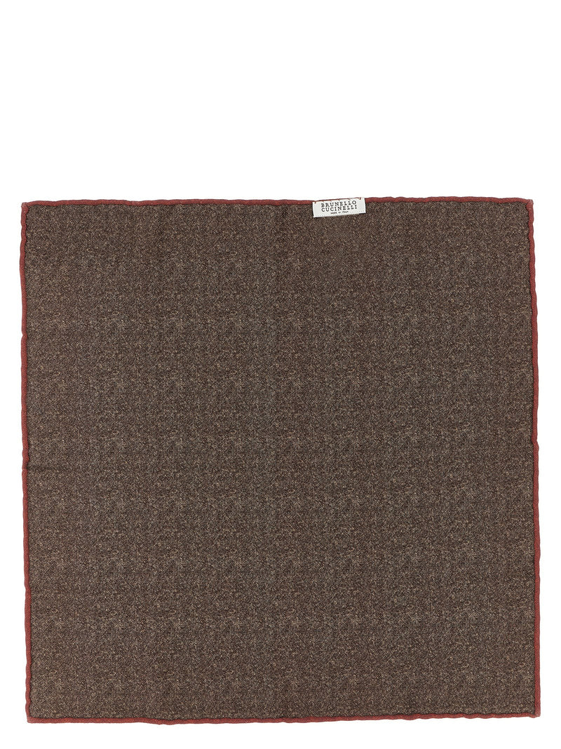 Brunello Cucinelli Brown Silk Scarf