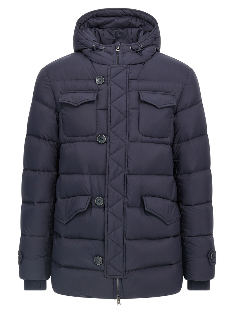 Herno Blue Polyamide Full-Length Jacket