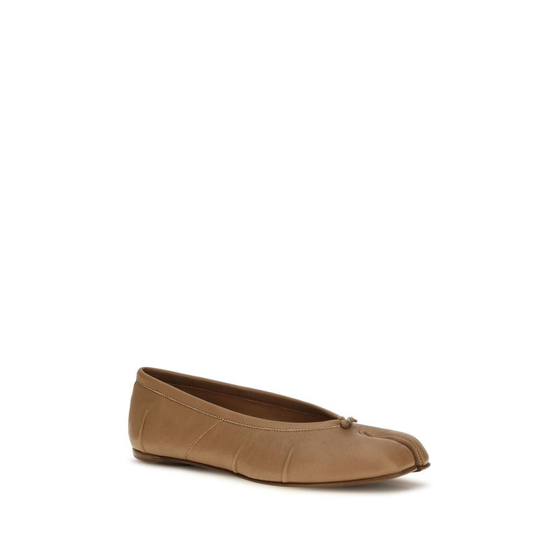 Maison Margiela Beige Lamb Ovis Aries Ballet Flats | Beige