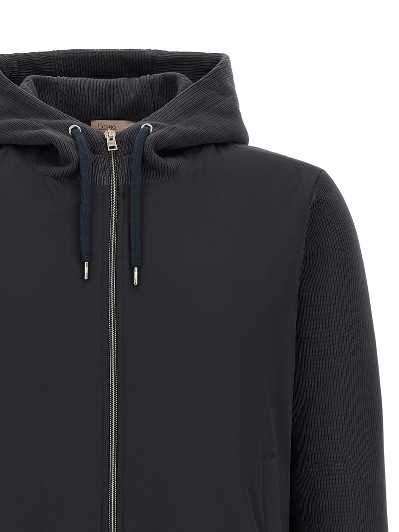 Herno Blue Cotton Shell Jacket