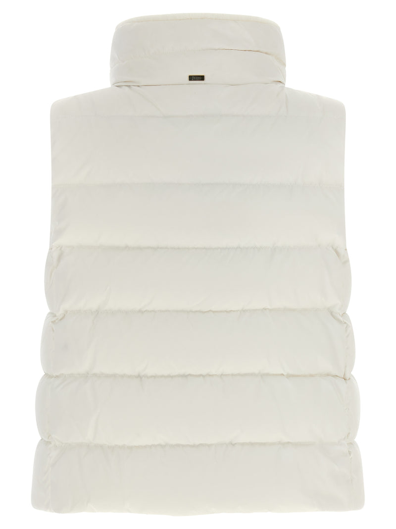 Herno White Polyester Sleeveless Jacket