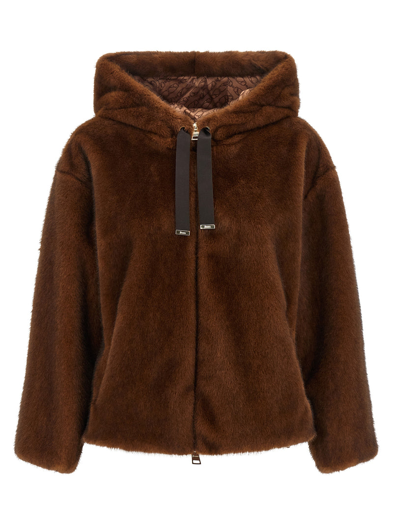 Herno Brown Polyester Bomber