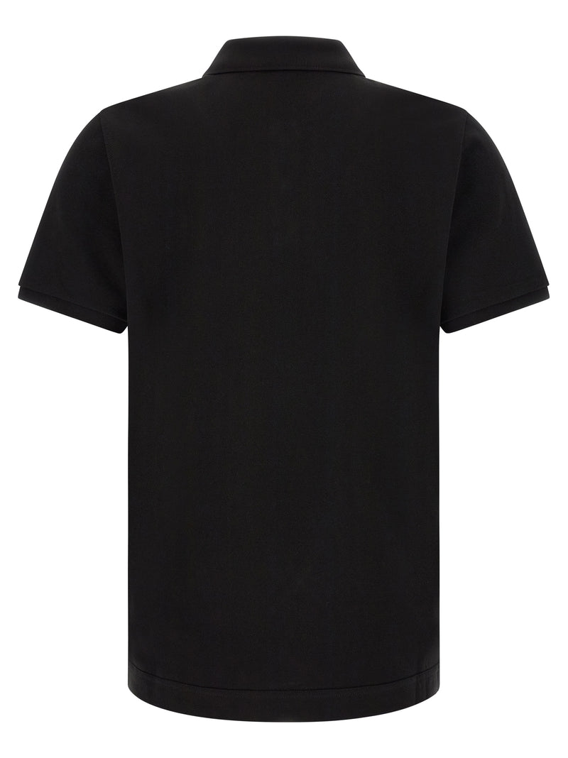 Moncler Black Leather Polo Shirt