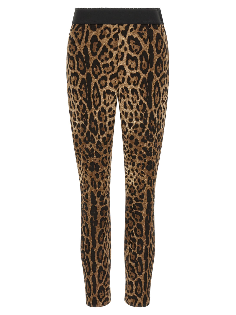Dolce & Gabbana Brown Viscose Leggings