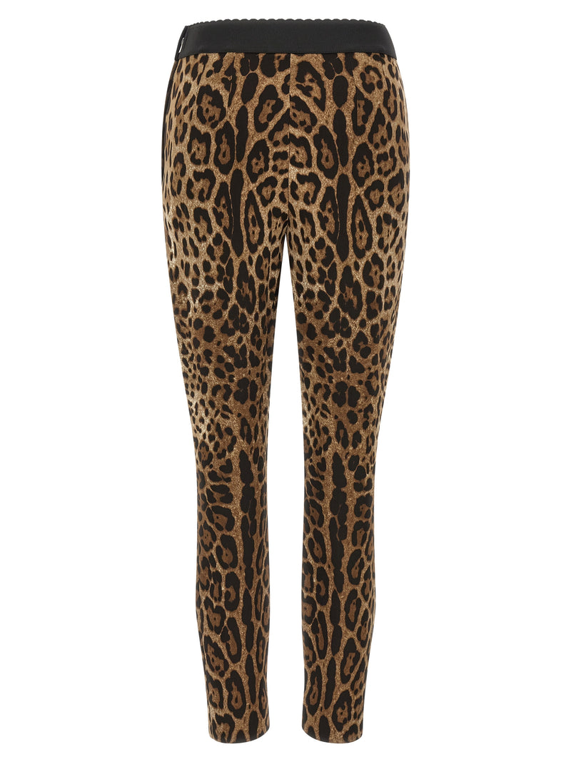 Dolce & Gabbana Brown Viscose Leggings