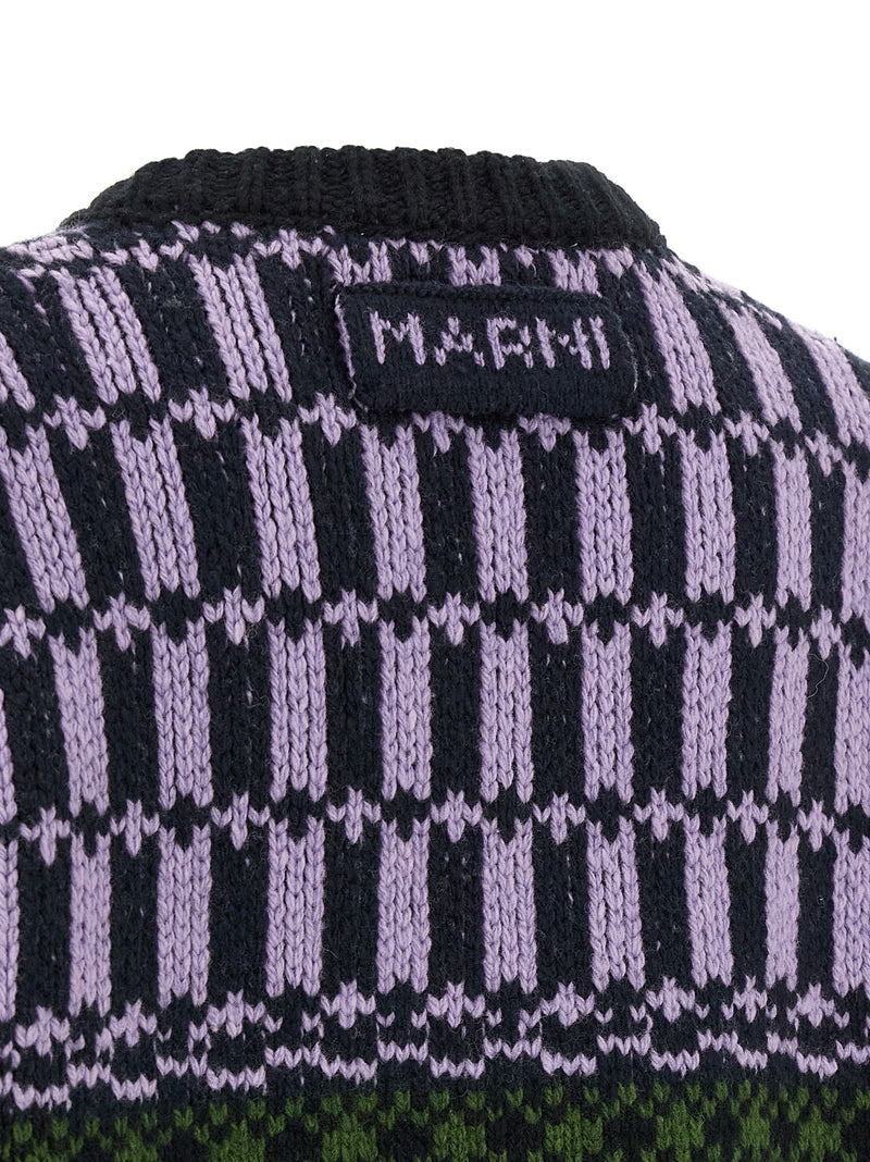 Marni Multicolor Wool Cardigan