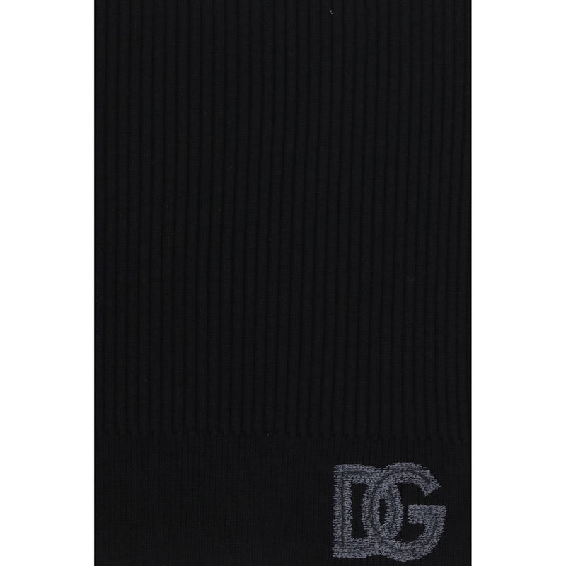 Dolce & Gabbana Black Wool Oves Aries Scarf