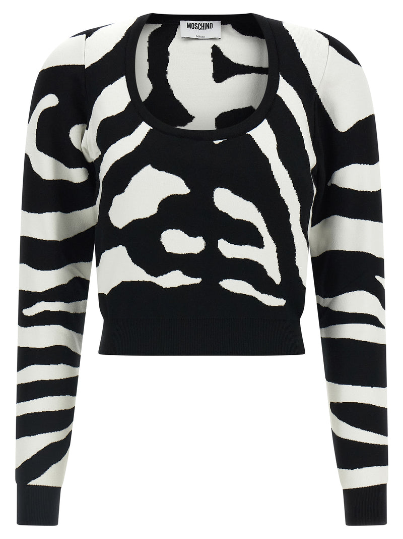 Moschino Black Viscose Cardigan