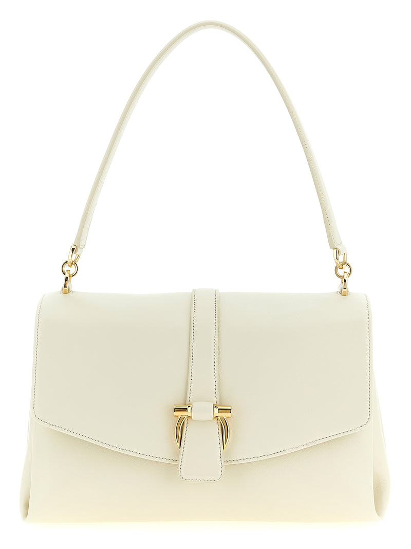 Ferragamo White Calfskin Shoulder Bag
