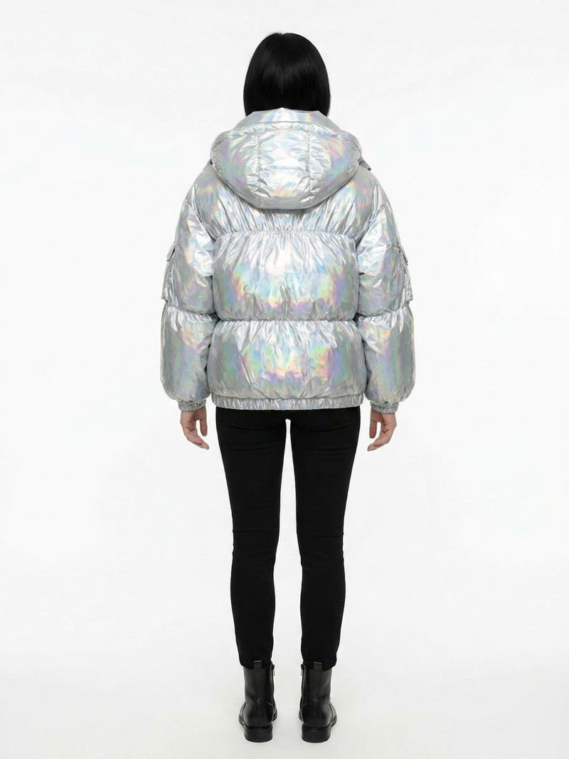 Dolce & Gabbana Silver Polyamide Shell Jacket