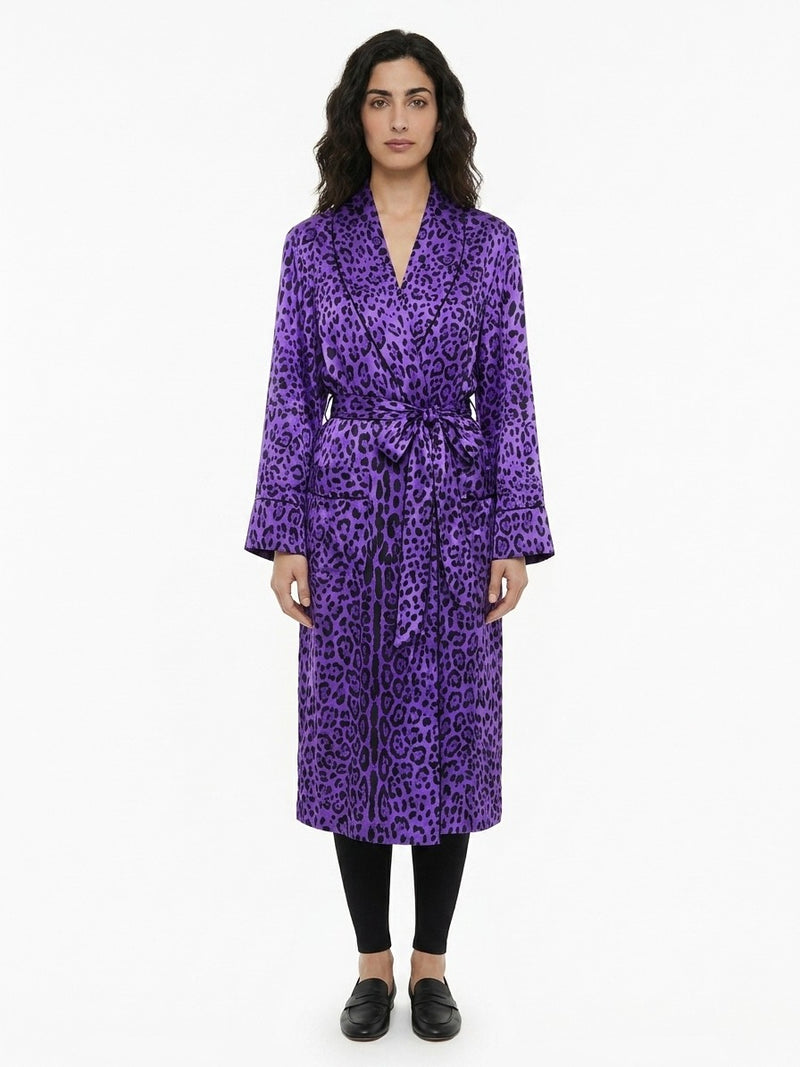 Dolce & Gabbana Purple Silk Coat