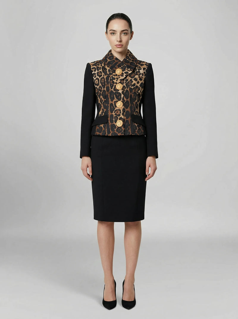Dolce & Gabbana Black Metallic Fibre Jacket