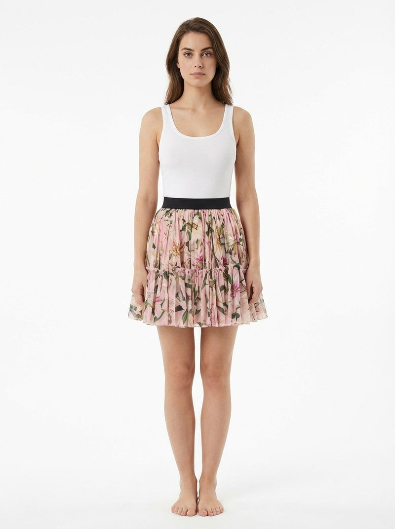 Dolce & Gabbana Pink Silk Mini Skirt