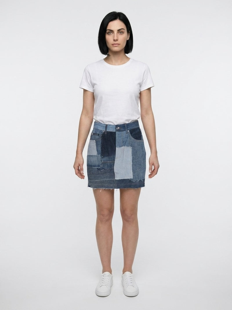 Dolce & Gabbana Bicolor Cotton Mini Skirt