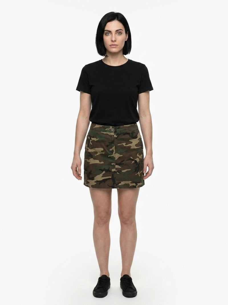 Dolce & Gabbana Army Cotton Mini Skirt