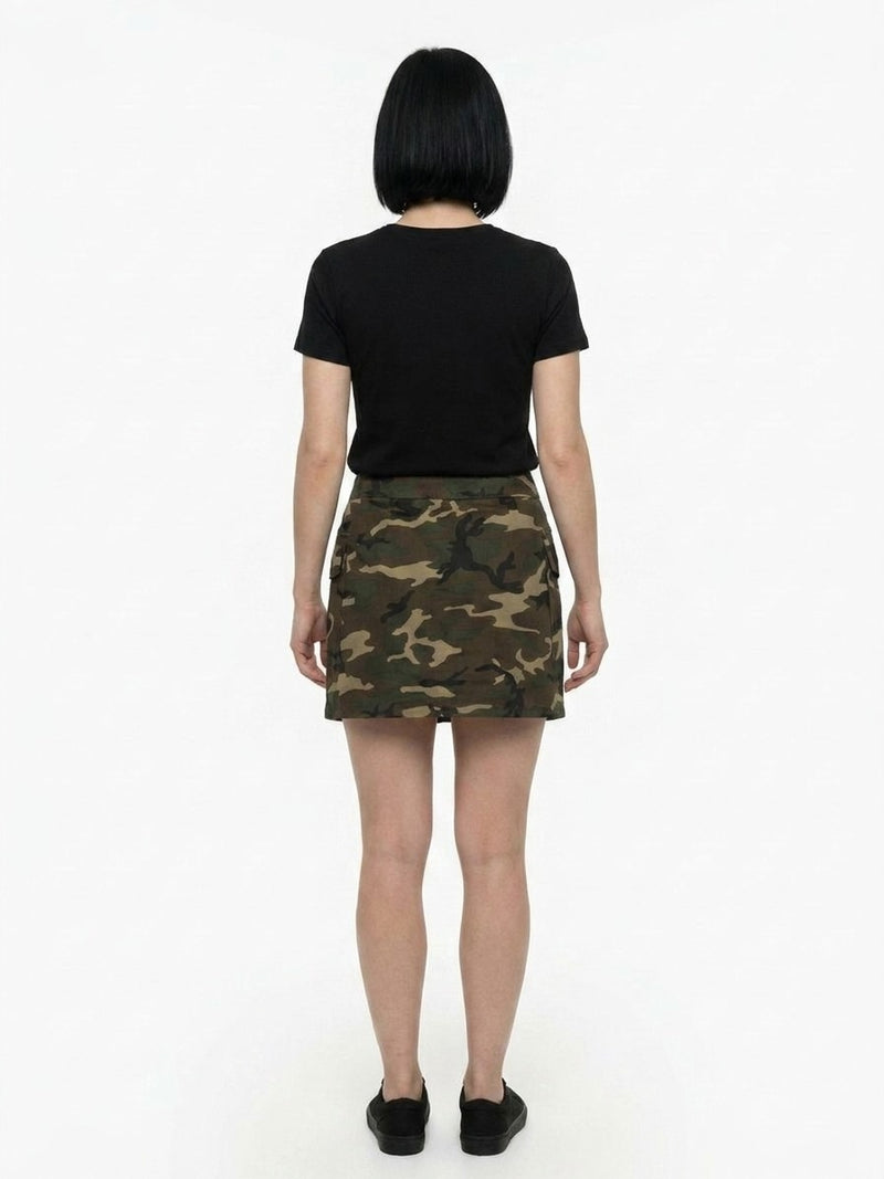 Dolce & Gabbana Army Cotton Mini Skirt