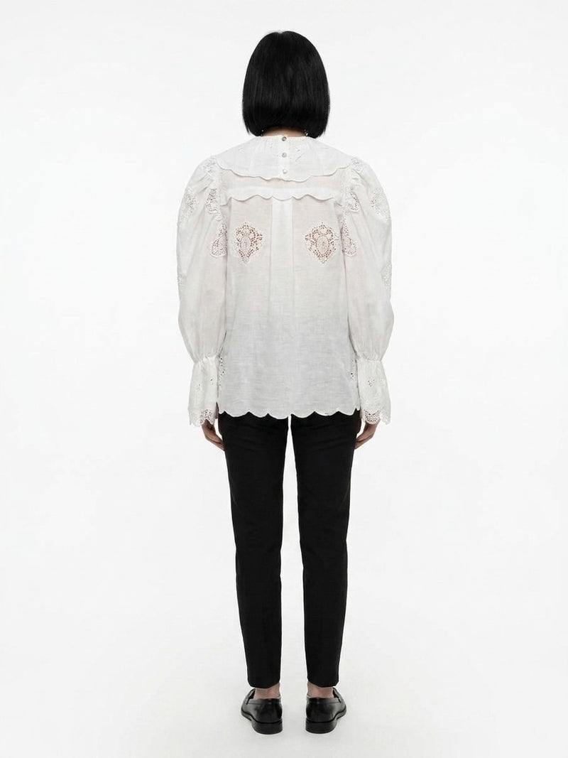 Dolce & Gabbana White Cotton Blouse
