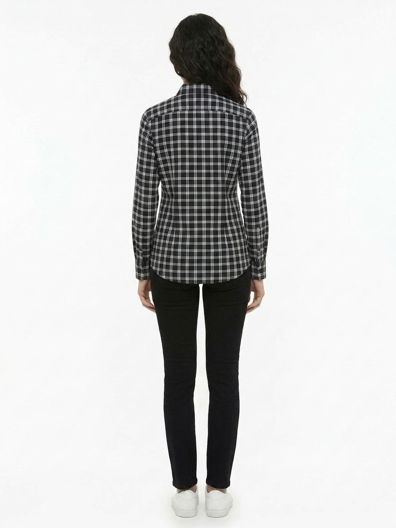 Dolce & Gabbana Black And White Silk Dress Shirt