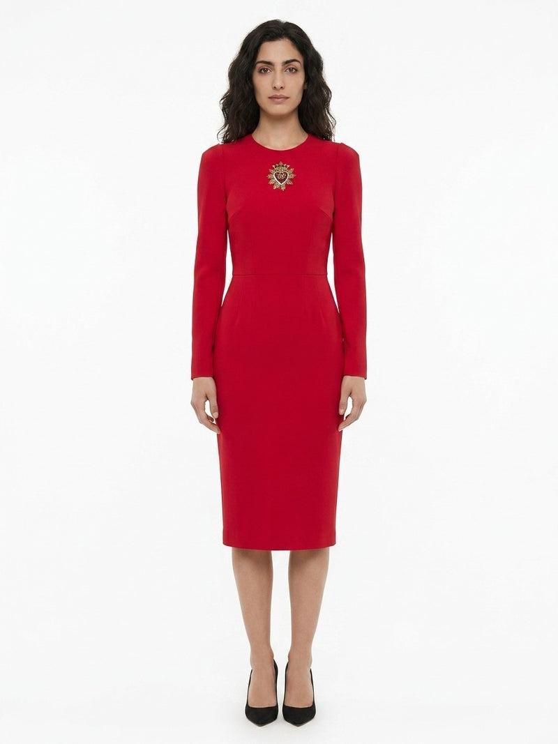 Dolce & Gabbana Red Acetate Cocktail Dress