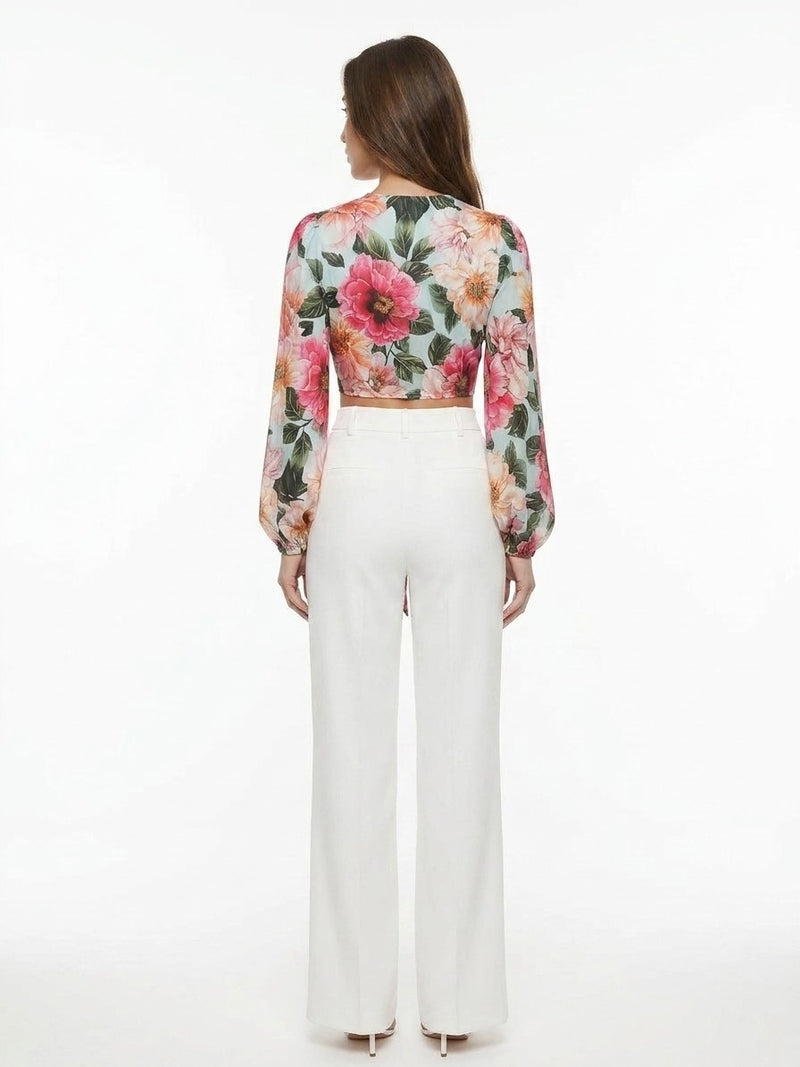 Dolce & Gabbana Multicolor Elastane Long Sleeve T-Shirt
