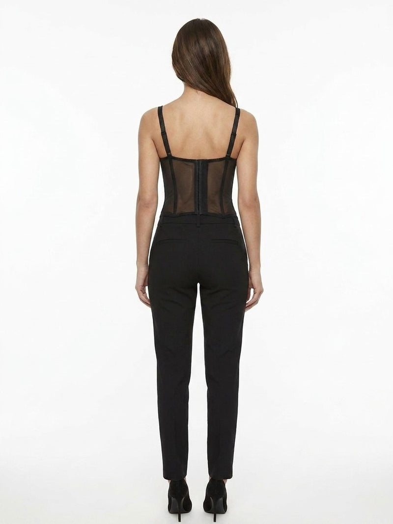 Dolce & Gabbana Black Elastane Sleeveles T-Shirt