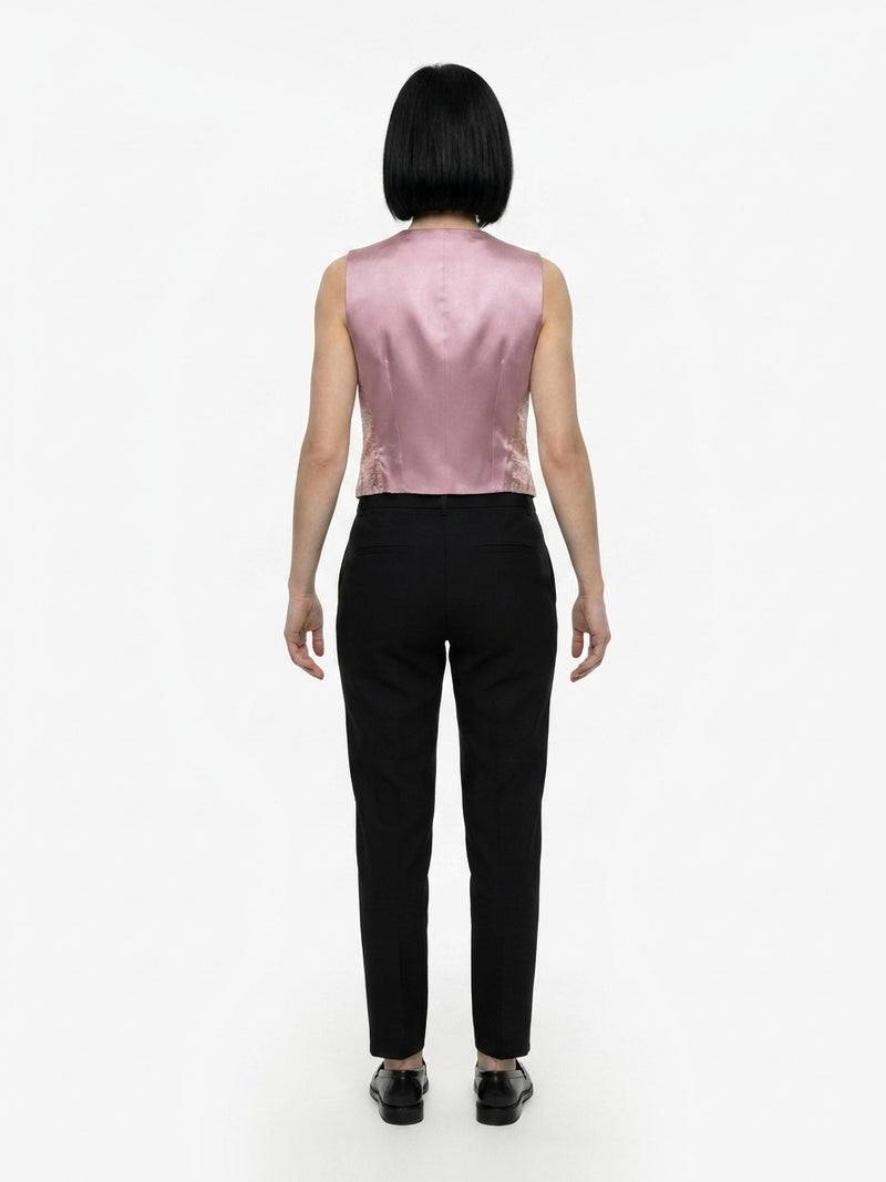 Dolce & Gabbana Pink Elastane Waistcoat
