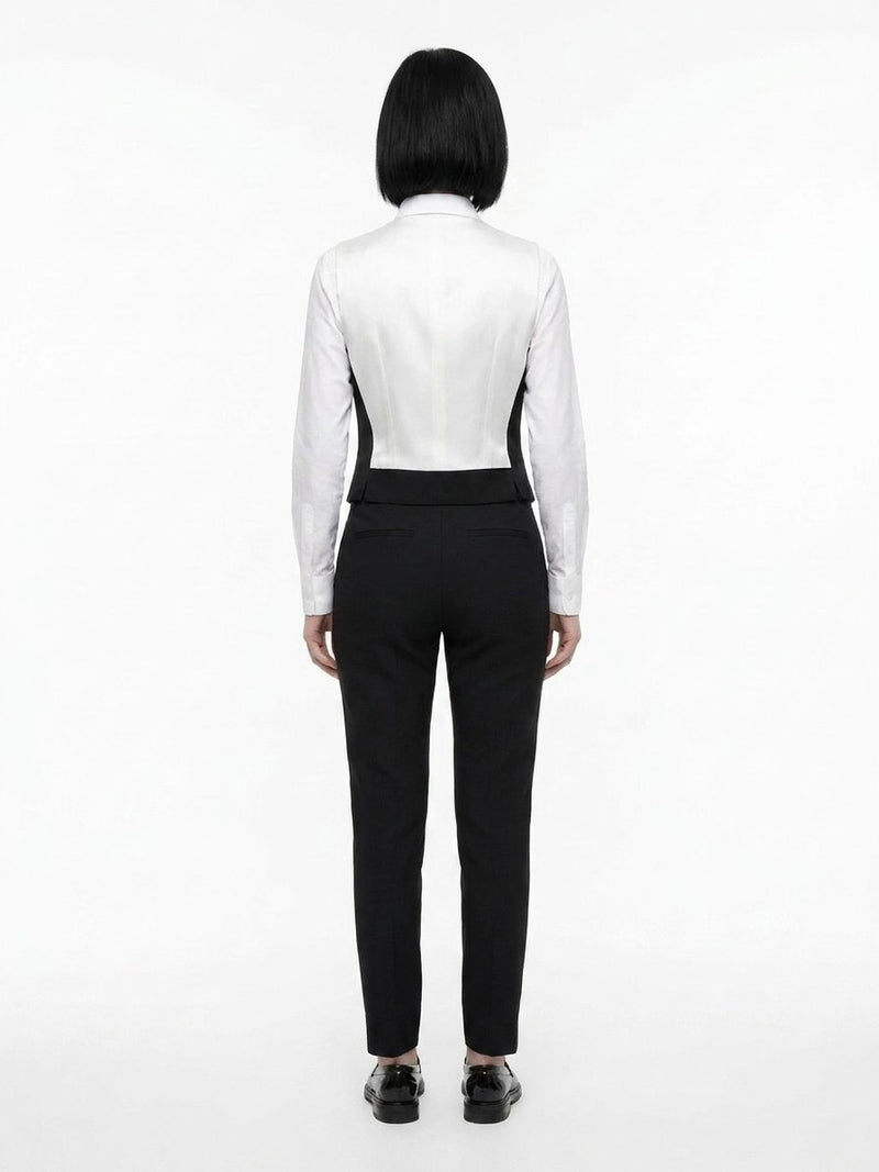 Dolce & Gabbana Black Elastane Waistcoat