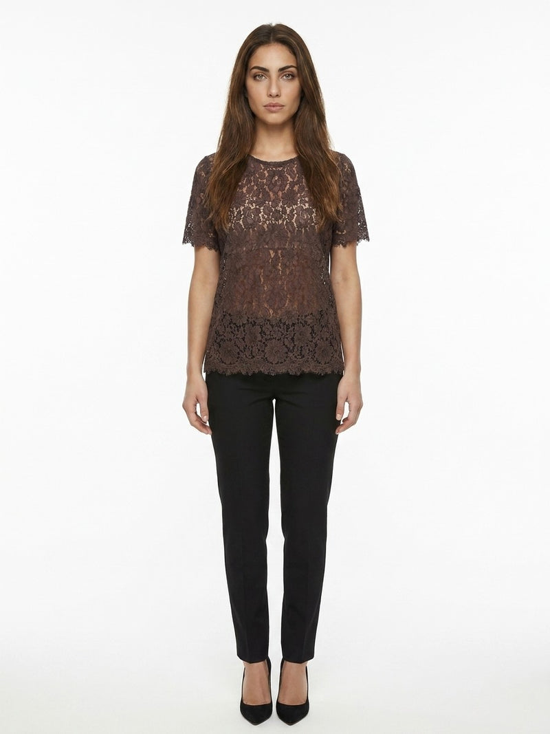 Dolce & Gabbana Brown Cotton T-Shirt