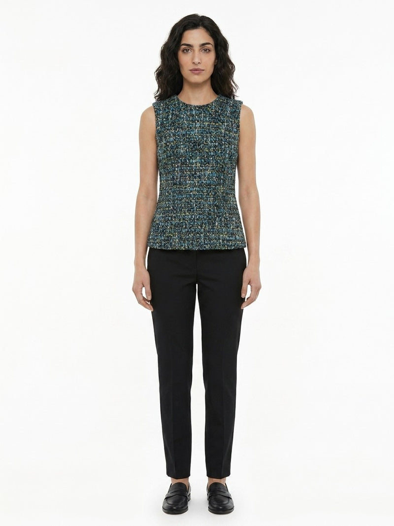 Dolce & Gabbana Multicolor Silk Sleeveles T-Shirt