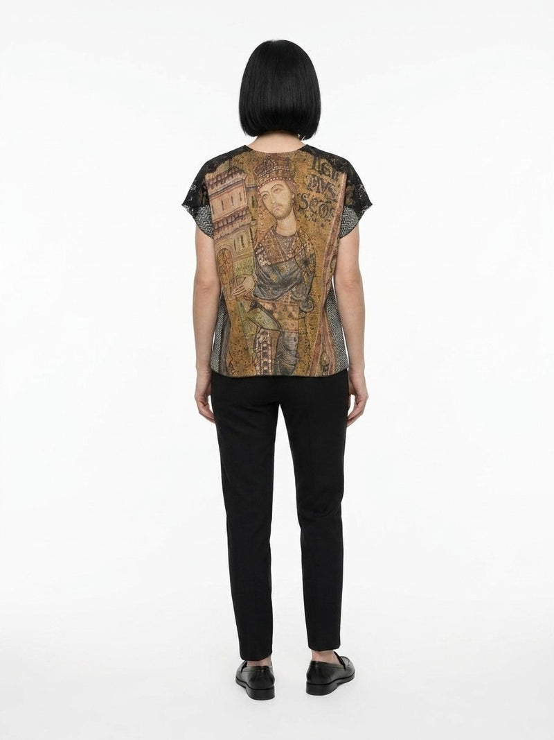Dolce & Gabbana Gray Polyamide T-Shirt