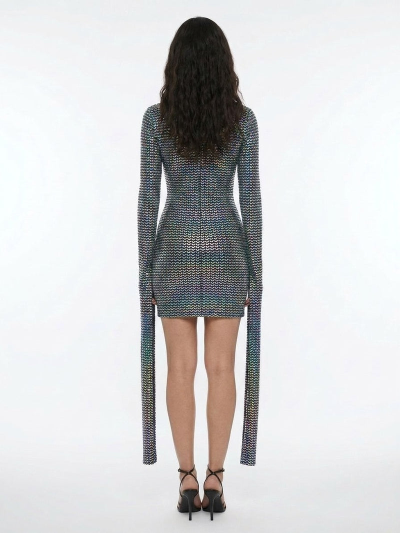 Dolce & Gabbana Silver Elastane Cocktail Dress
