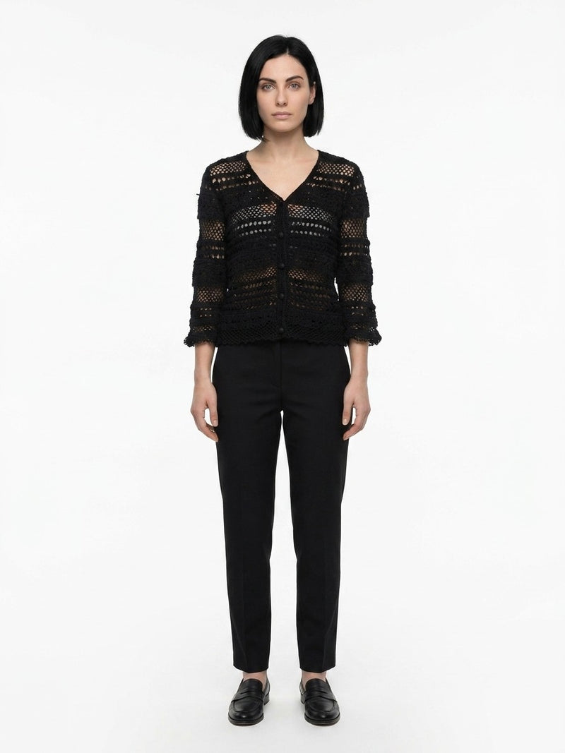 Dolce & Gabbana Black Cotton Cardigan