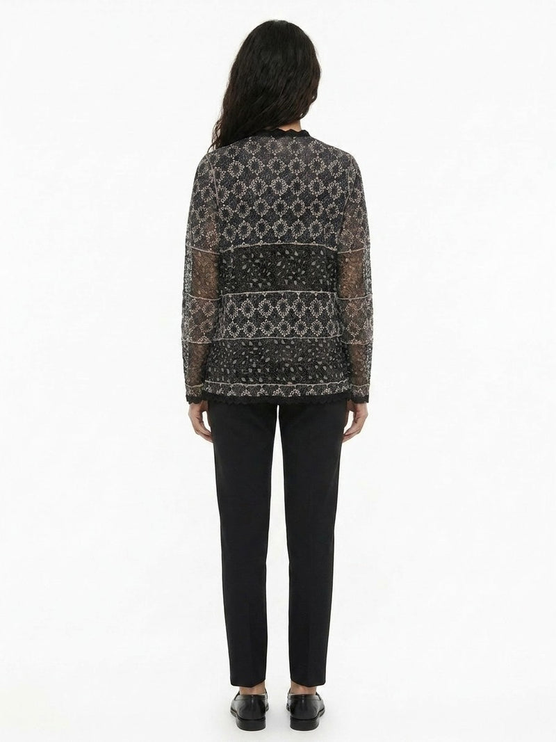 Dolce & Gabbana Gray Silk Cardigan