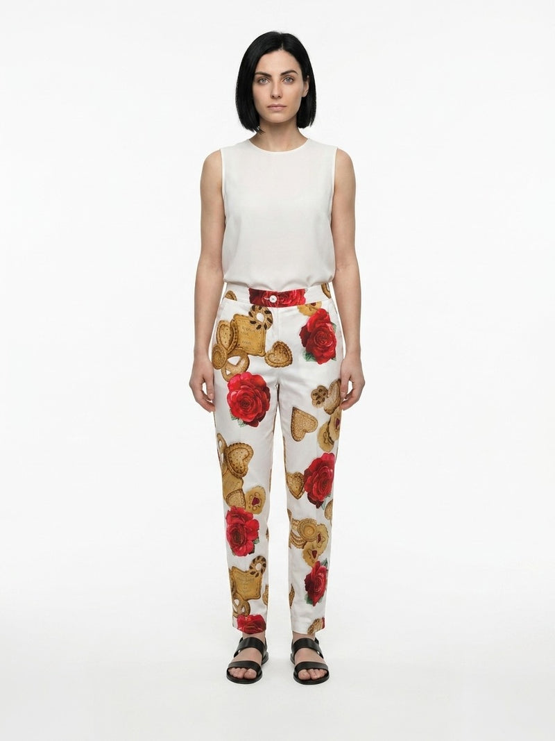 Dolce & Gabbana Multicolor Cotton Casual Pants