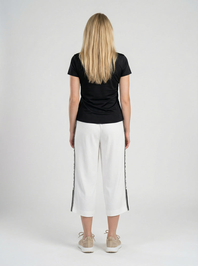 Dolce & Gabbana White Elastane Cropped Pants