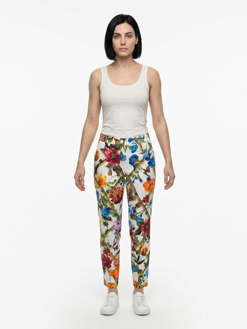 Dolce & Gabbana Multicolor Cotton Casual Pants