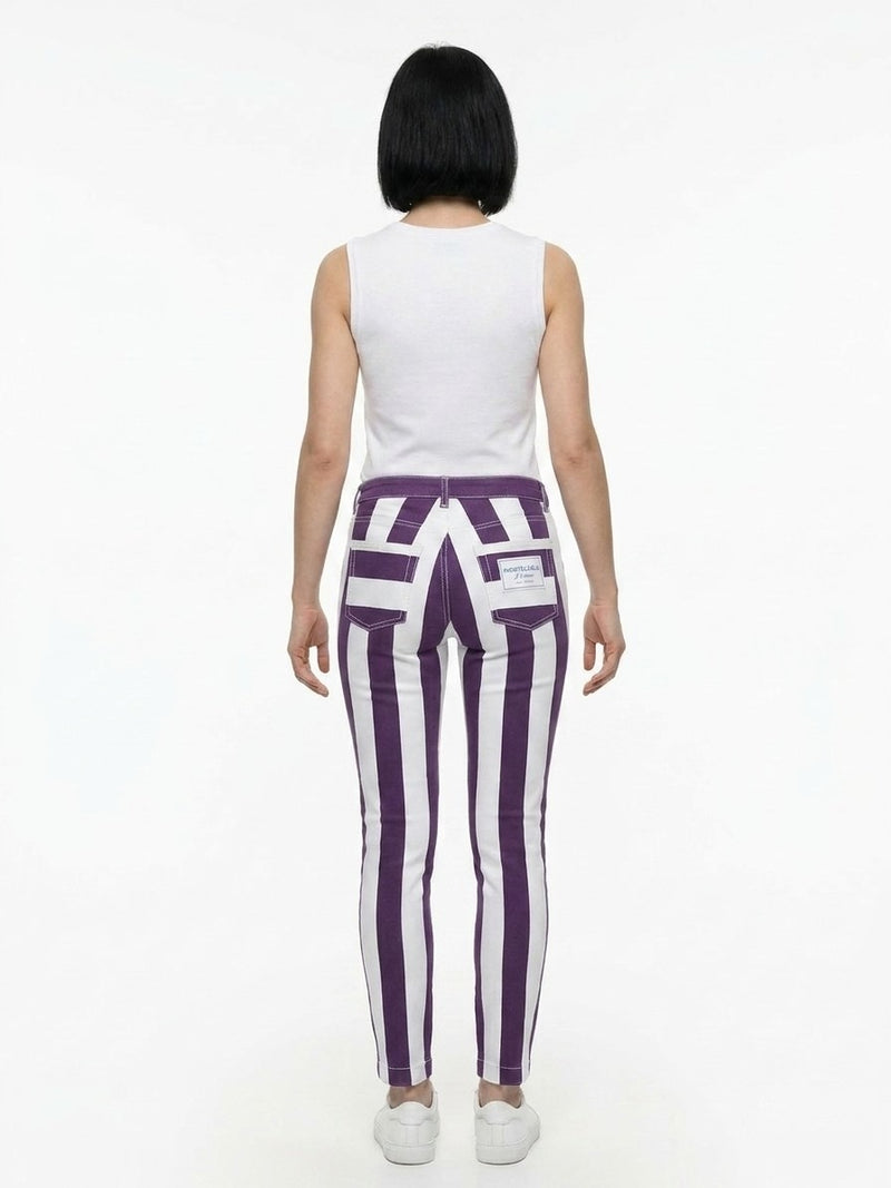 Dolce & Gabbana Bicolor Cotton Skinny Pants
