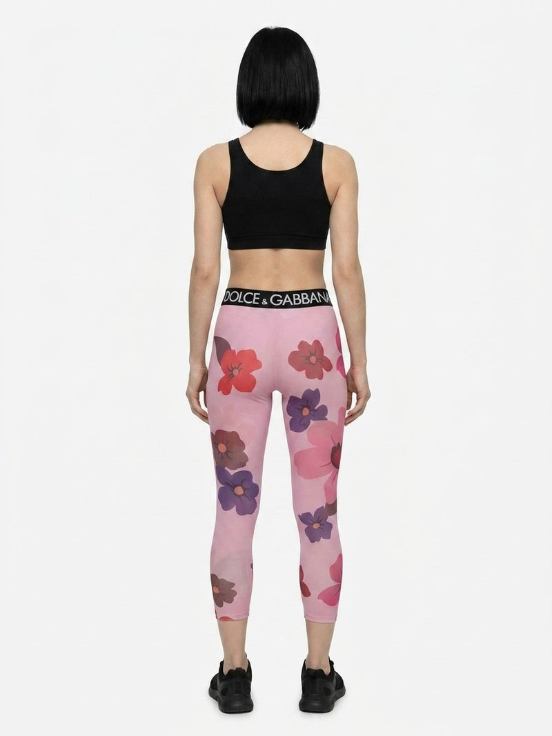 Dolce & Gabbana Pink Elastane Leggings