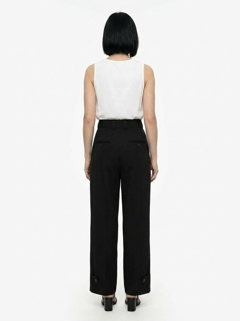 Dolce & Gabbana Black Cotton Casual Pants