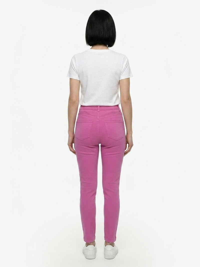 Dolce & Gabbana Pink Cotton Skinny Pants