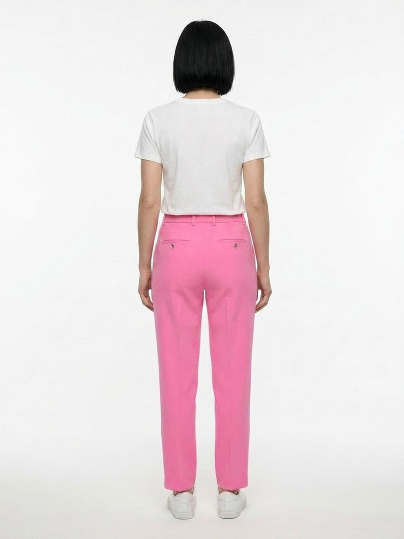 Dolce & Gabbana Pink Elastane Casual Pants