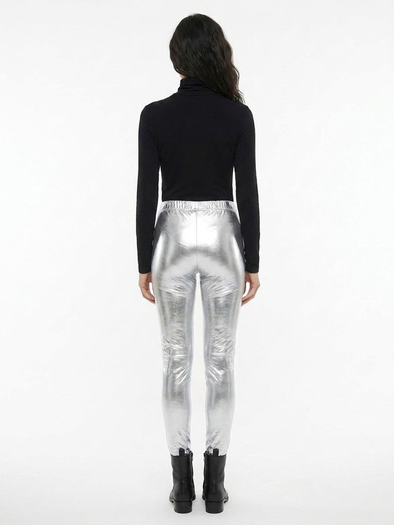 Dolce & Gabbana Silver Elastane Casual Pants