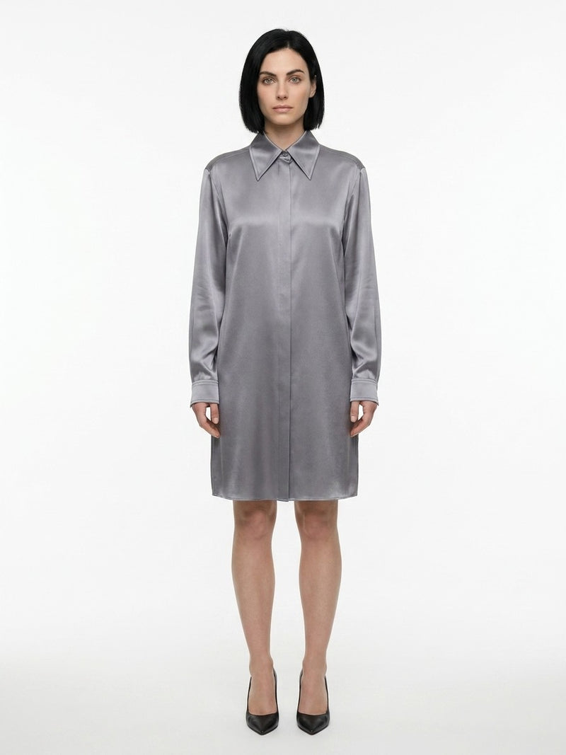 Dolce & Gabbana Gray Silk Shirt