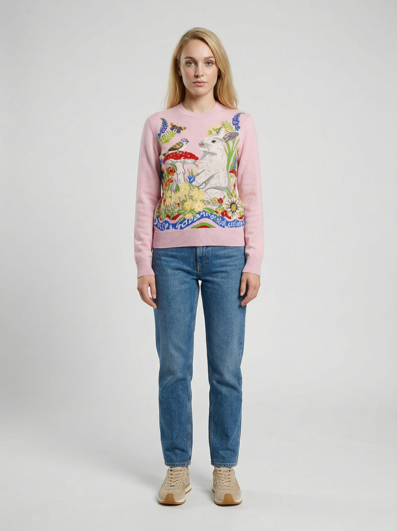 Dolce & Gabbana Multicolor Cashmere Sweatshirt