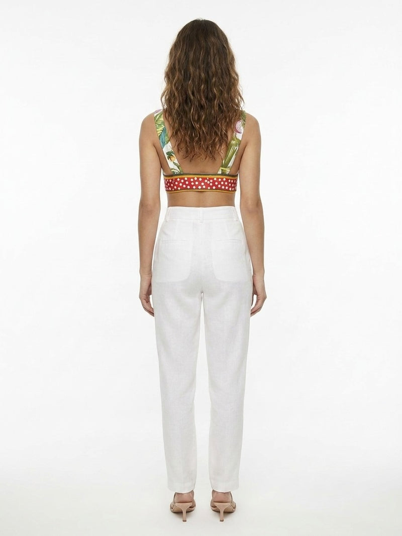 Dolce & Gabbana Multicolor Silk Sleeveles T-Shirt