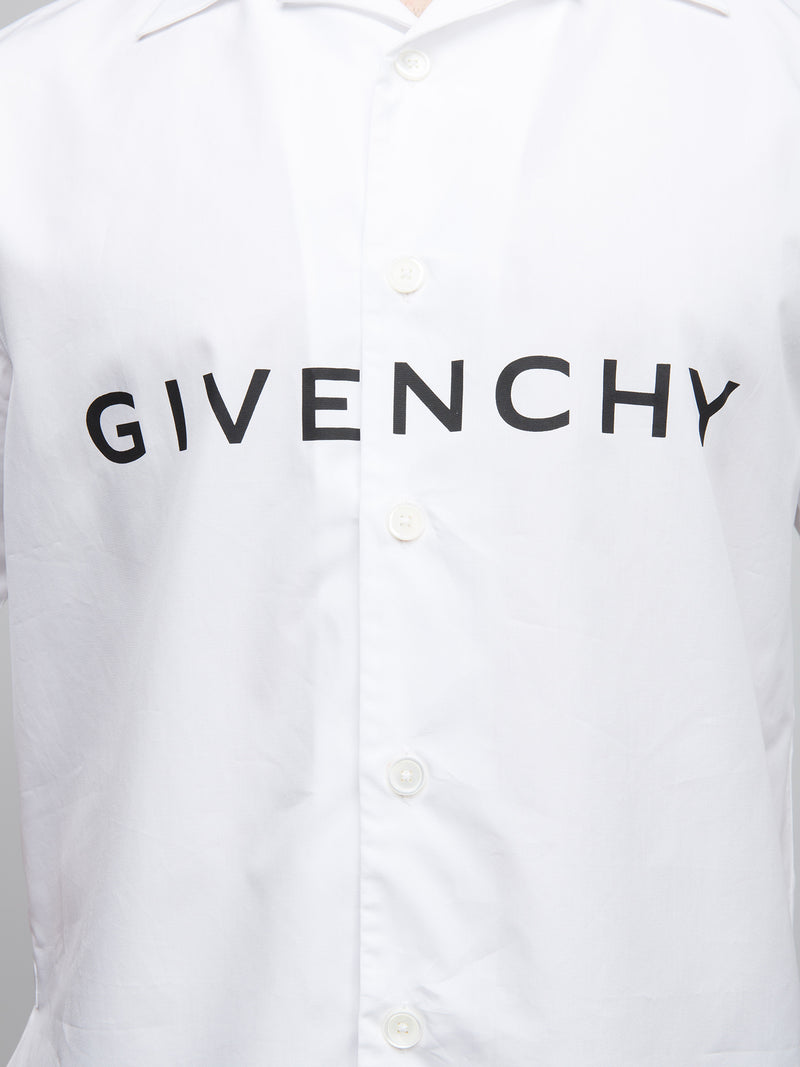 Givenchy Bicolor Cotton Shortsleeve Shirt