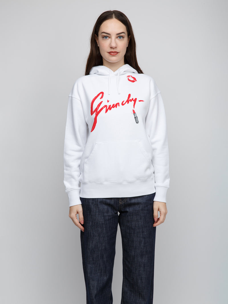 Givenchy White Cotton Hoodie