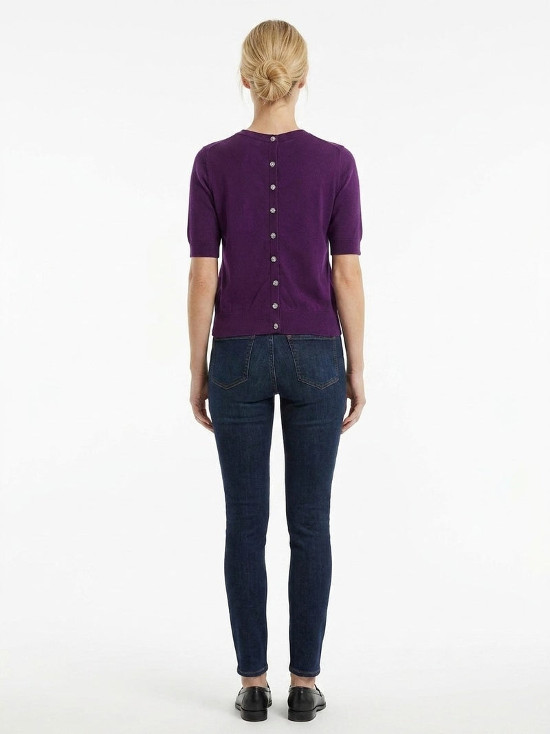 Dolce & Gabbana Purple Cashmere Sweater