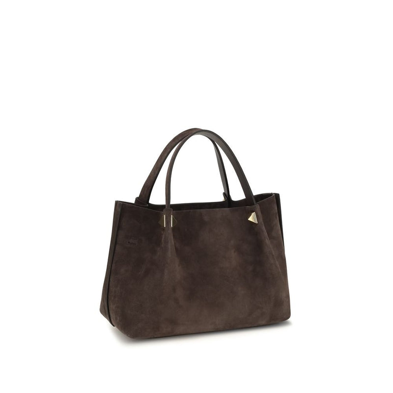 Valentino Garavani Brown Calf Leather Bos Taurus Handbag